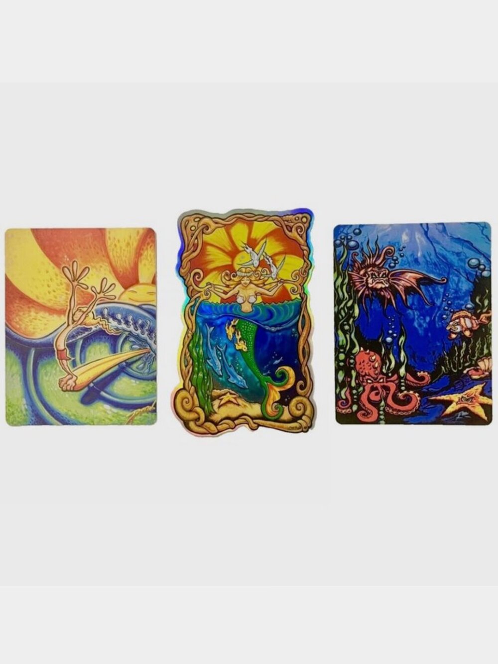 SET OF 3 VINTAGE 2002 DREW BROPHY LOST SURFBOARDS SUMMER DAZE SURFING STICKERS